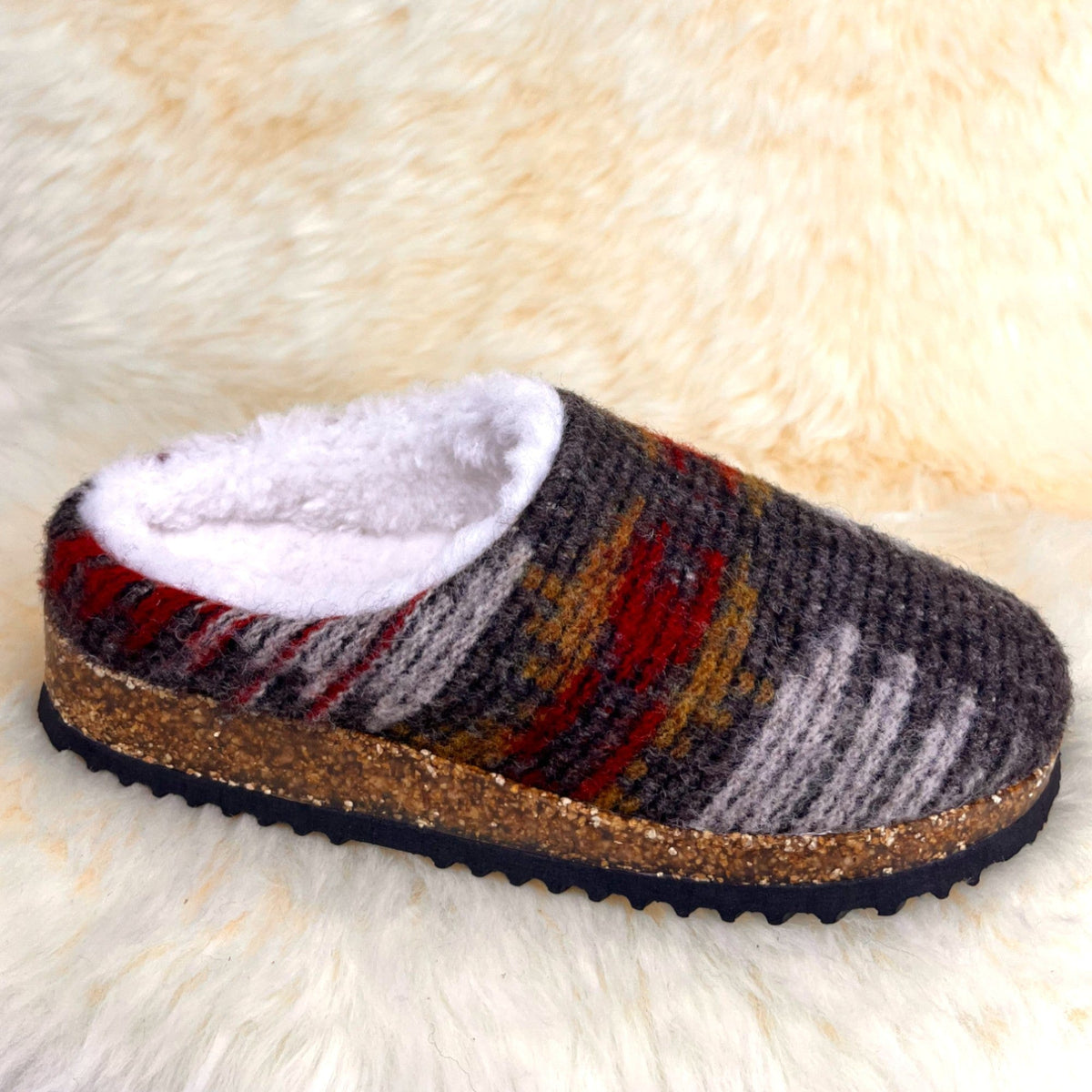 Women's Morgan sheepskin clog — genuine sheepskin lining, clog silhouette