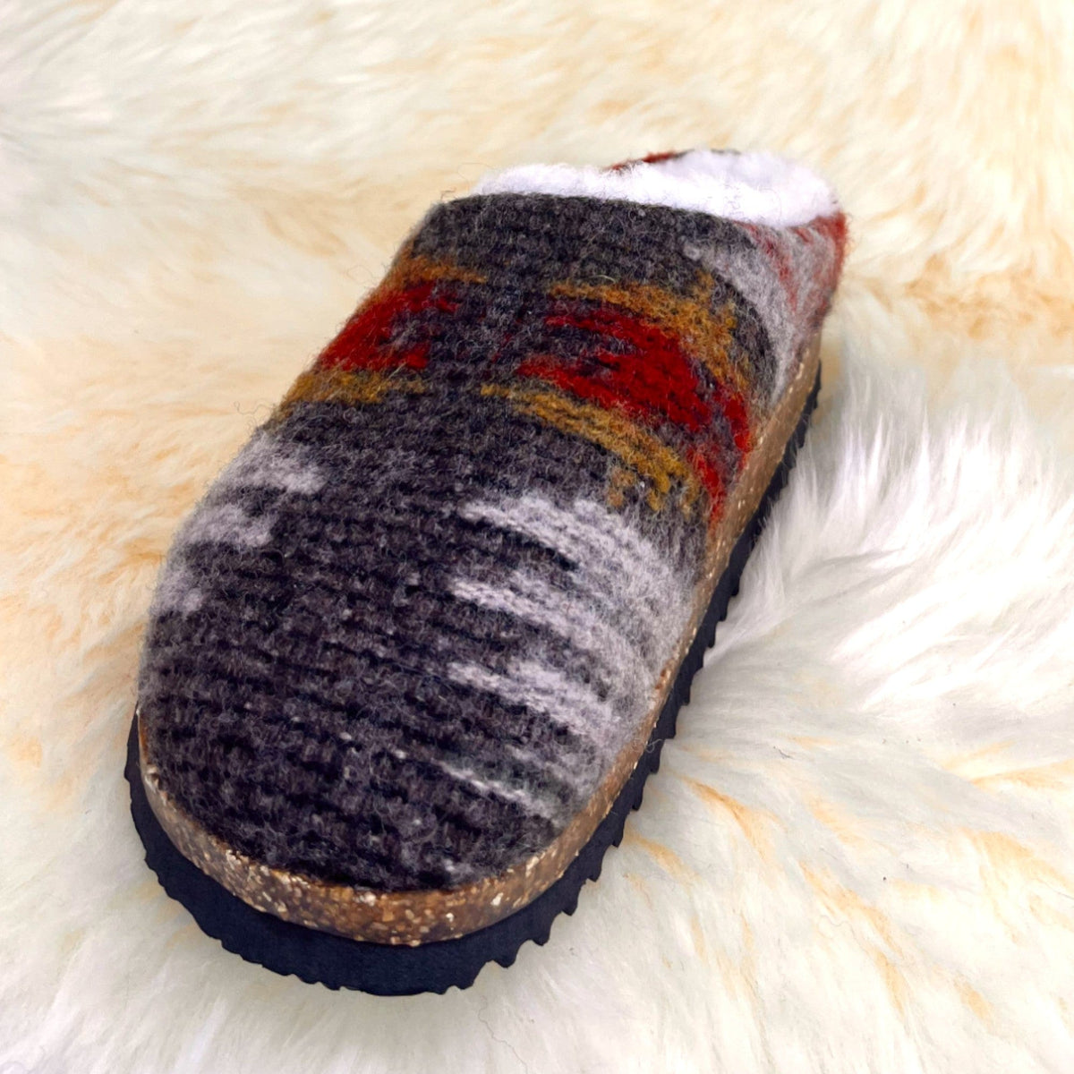 Women's Morgan sheepskin clog — genuine sheepskin lining, clog silhouette