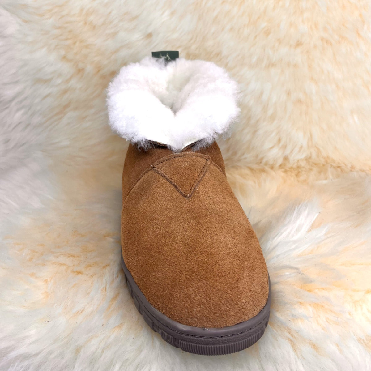 Women's sheepskin bootie — genuine sheepskin lining, ankle height