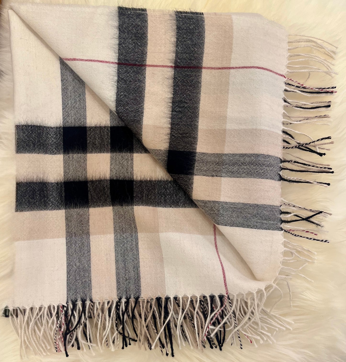 Ivory English Throw