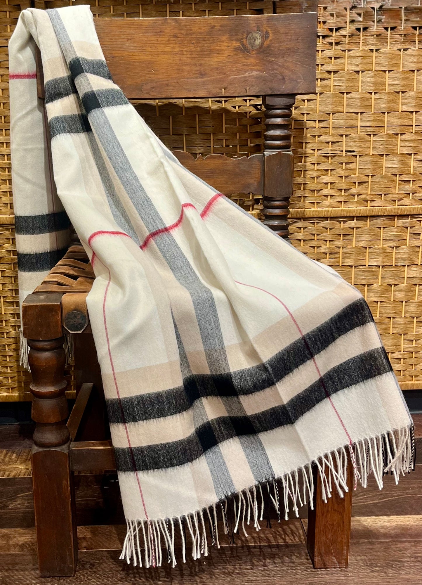 Ivory English Throw