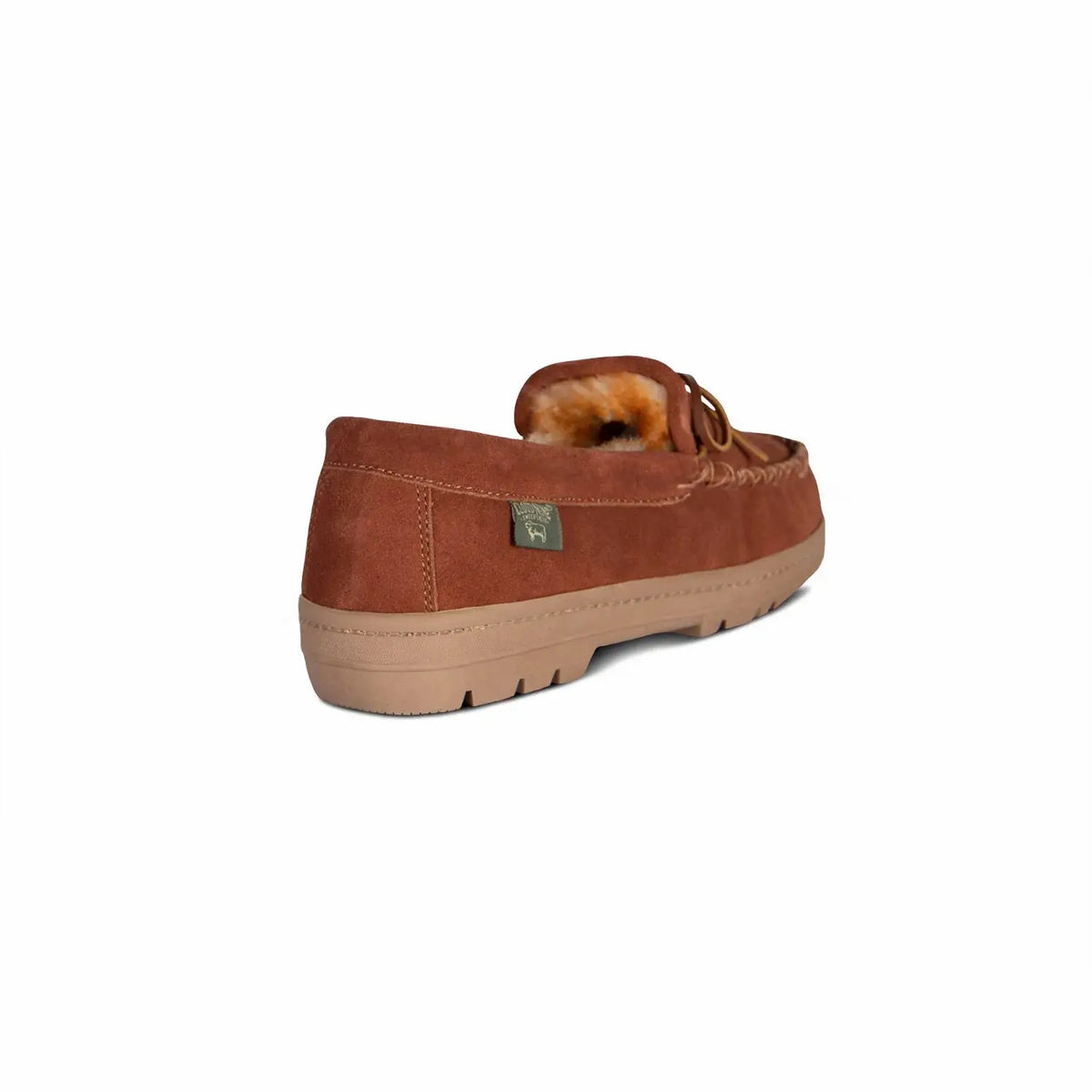 Men's Trekker sheepskin moccasin — rugged sole, genuine sheepskin interior