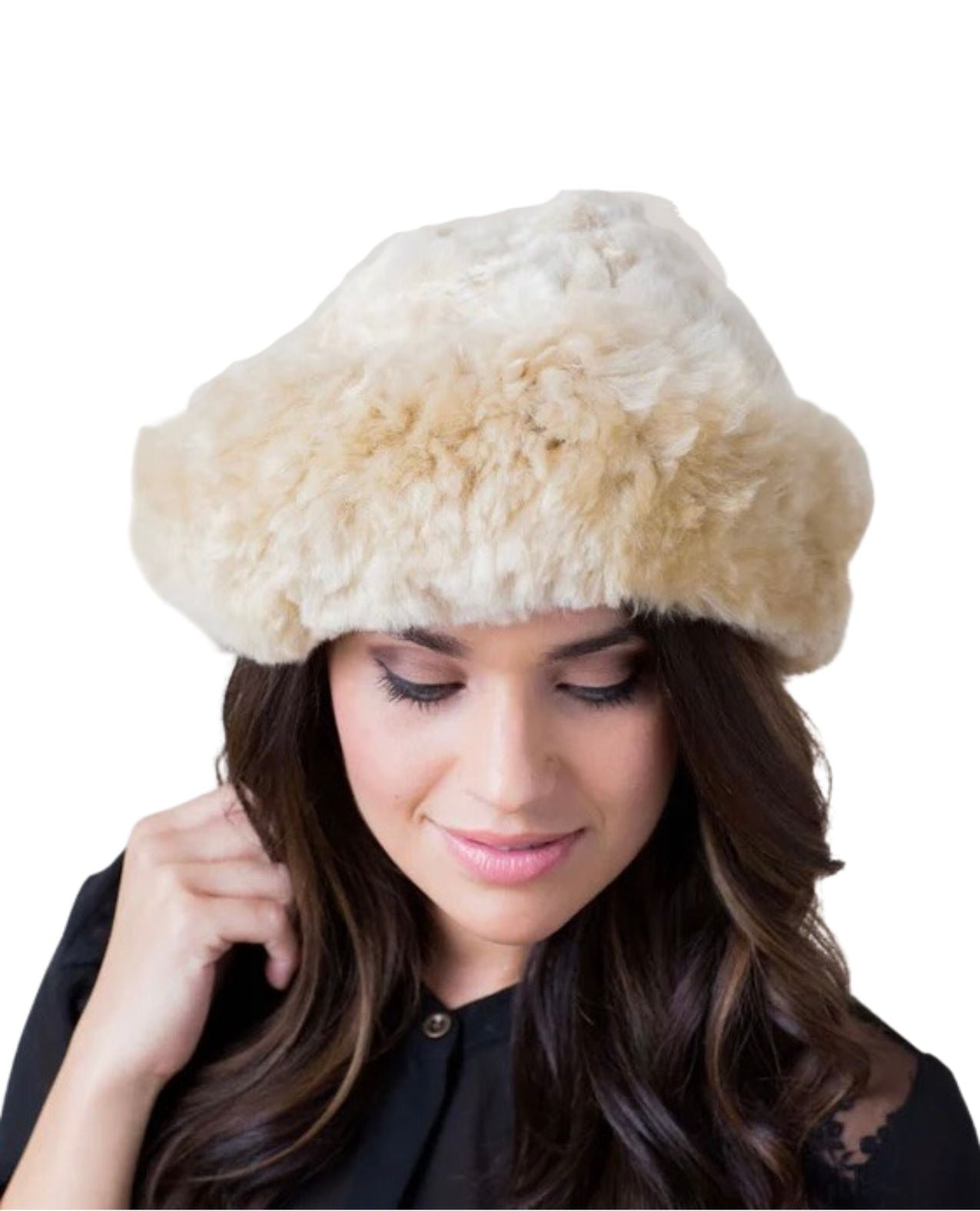Authentic White Baby Alpaca Fur Winter Hat il_fullxfull.5738050629_facg.jpg main image 3