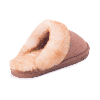 Ladies Scuff - Chestnut - Back