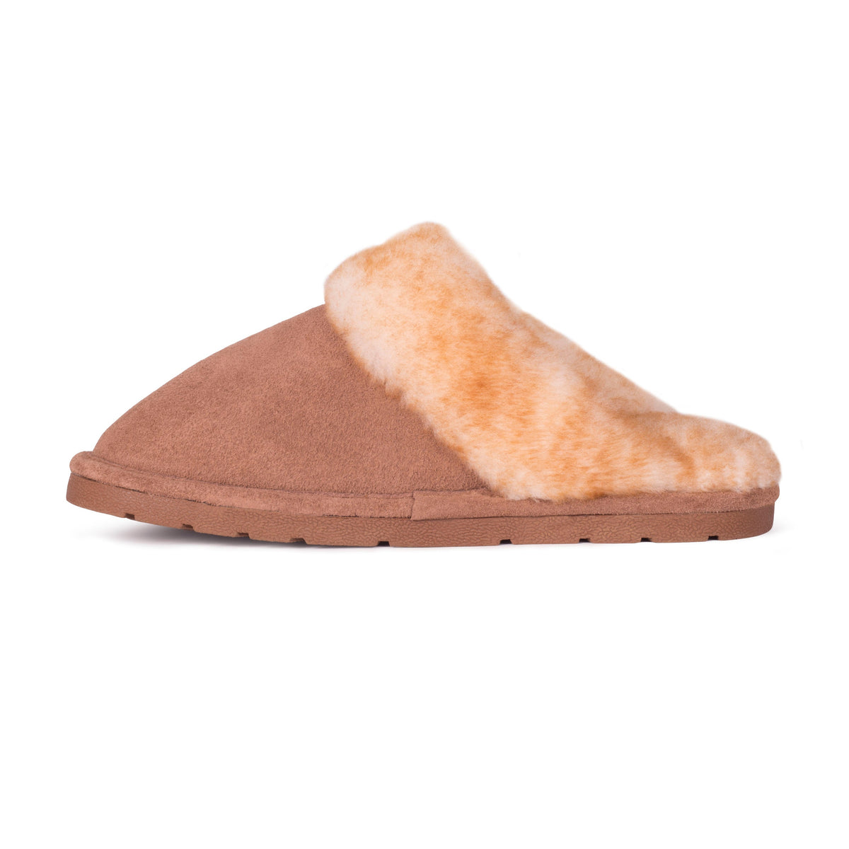 Ladies Scuff - Chestnut - Side Left