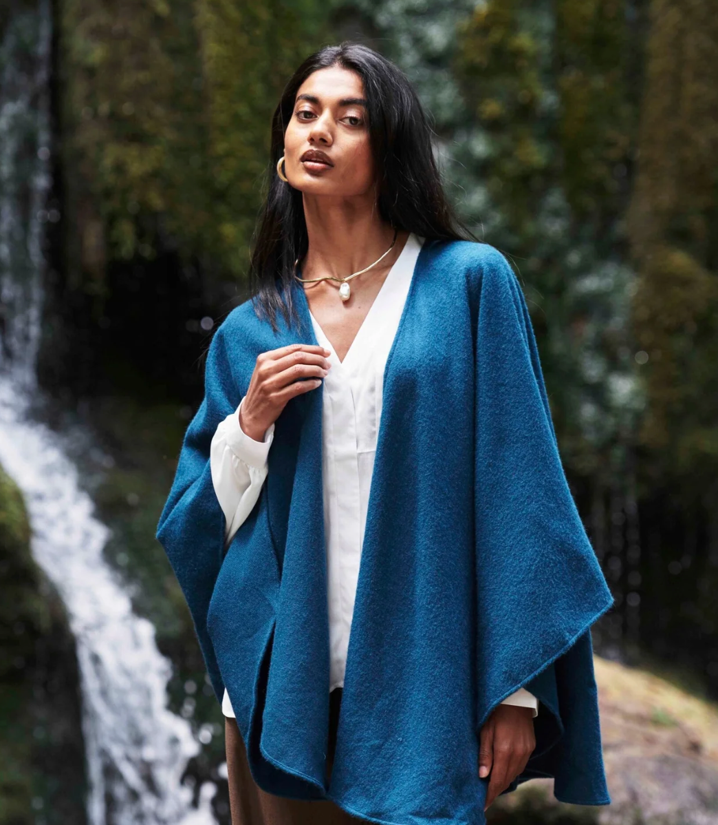 100% Baby Alpaca Ruana